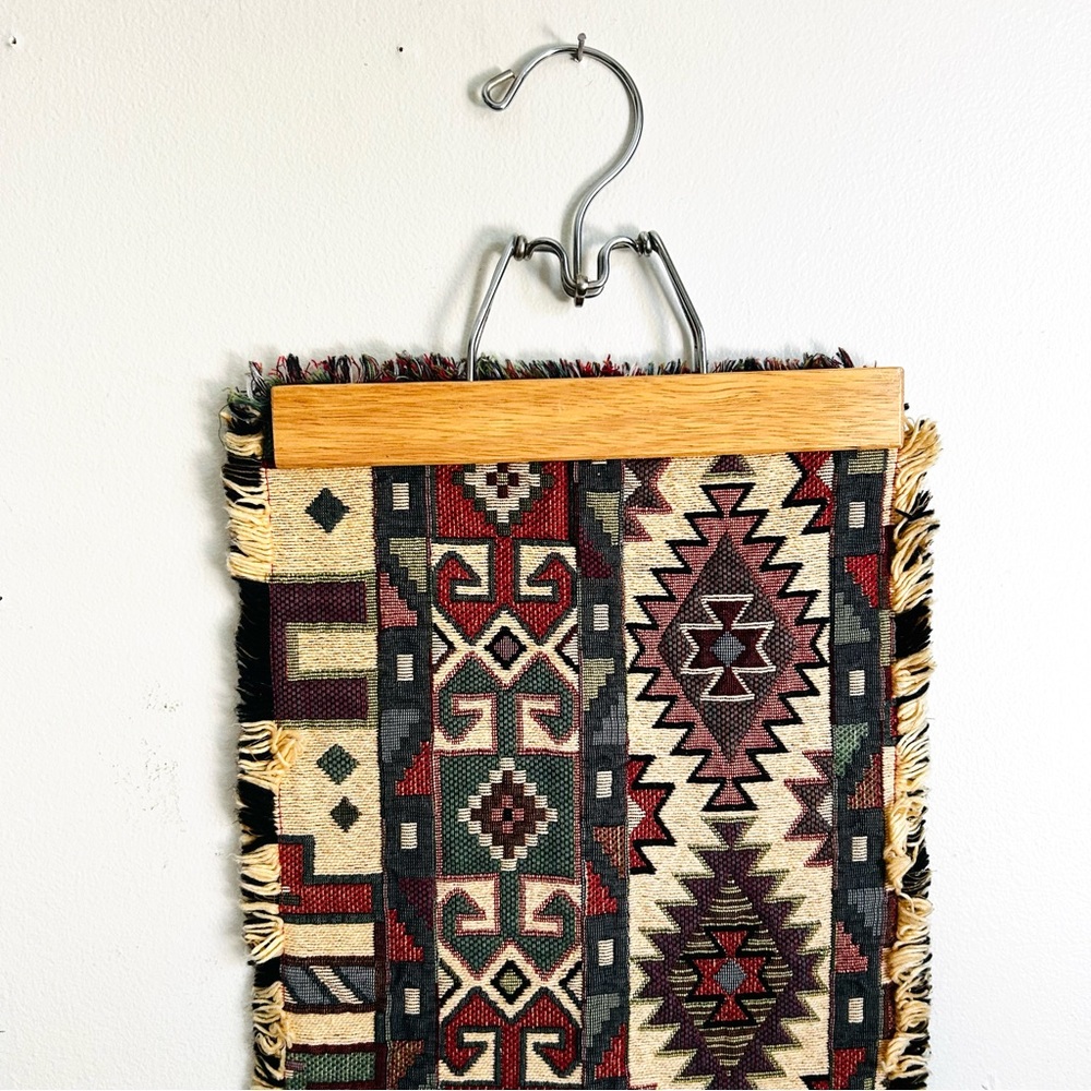 Vintage Aztec Quilt Table Runner in Autumn Jewel Tones